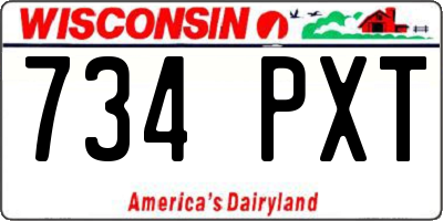 WI license plate 734PXT