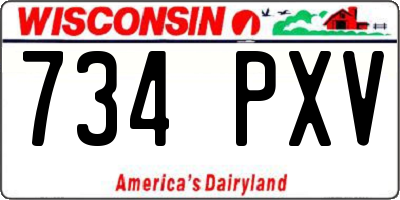 WI license plate 734PXV