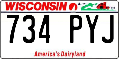 WI license plate 734PYJ