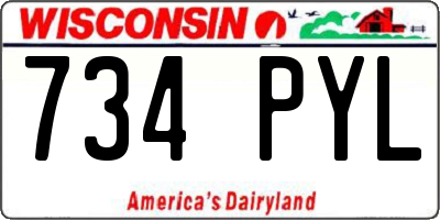 WI license plate 734PYL