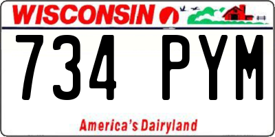 WI license plate 734PYM