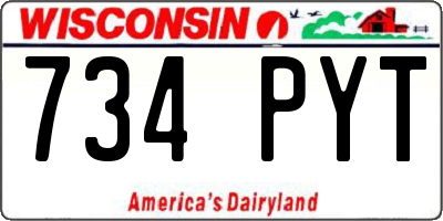 WI license plate 734PYT