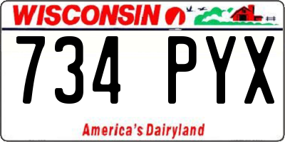 WI license plate 734PYX