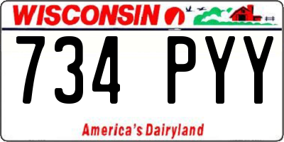 WI license plate 734PYY