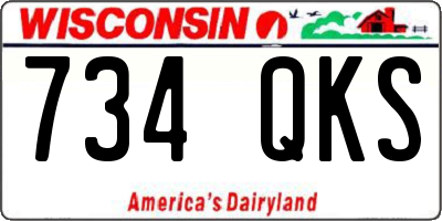 WI license plate 734QKS