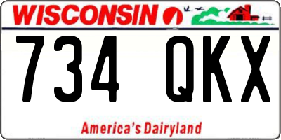 WI license plate 734QKX
