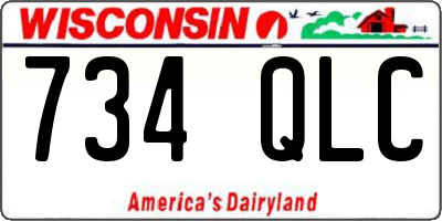WI license plate 734QLC