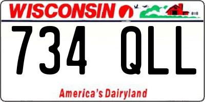 WI license plate 734QLL
