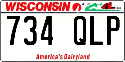WI license plate 734QLP