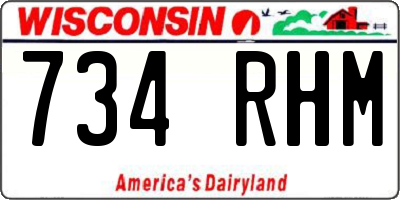 WI license plate 734RHM
