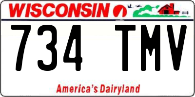 WI license plate 734TMV