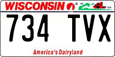 WI license plate 734TVX