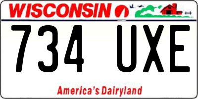 WI license plate 734UXE