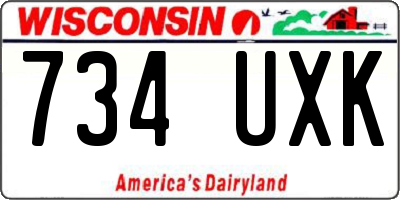 WI license plate 734UXK
