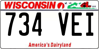WI license plate 734VEI