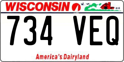 WI license plate 734VEQ