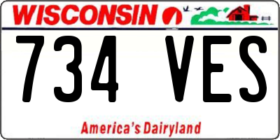 WI license plate 734VES
