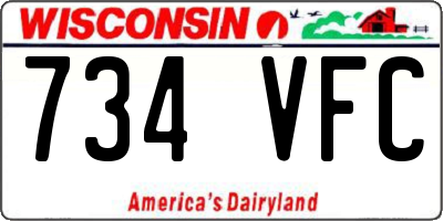 WI license plate 734VFC