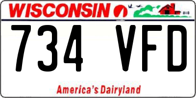 WI license plate 734VFD