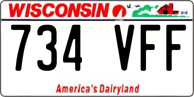 WI license plate 734VFF