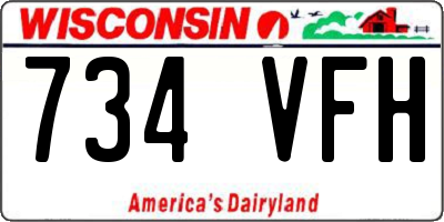 WI license plate 734VFH