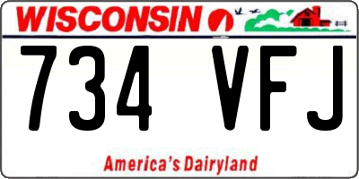 WI license plate 734VFJ