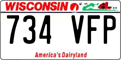 WI license plate 734VFP