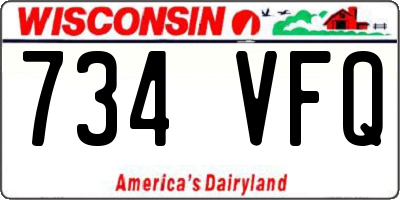 WI license plate 734VFQ