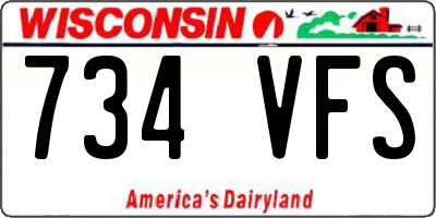 WI license plate 734VFS