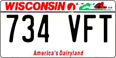 WI license plate 734VFT