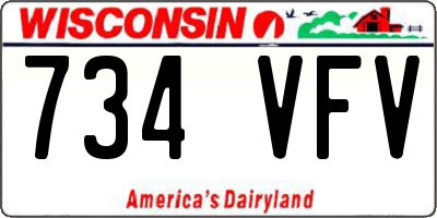 WI license plate 734VFV