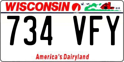 WI license plate 734VFY