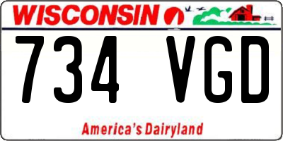 WI license plate 734VGD