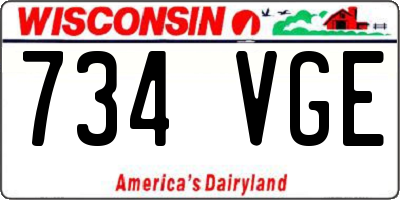 WI license plate 734VGE