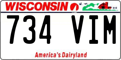 WI license plate 734VIM