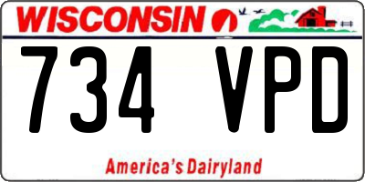 WI license plate 734VPD