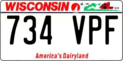 WI license plate 734VPF