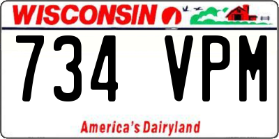 WI license plate 734VPM