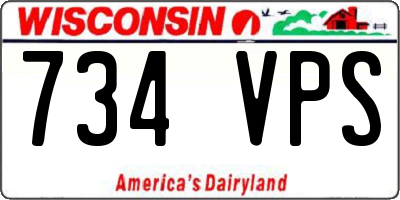 WI license plate 734VPS