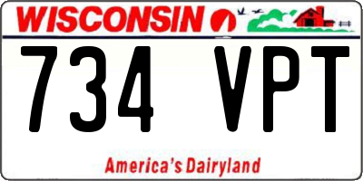 WI license plate 734VPT