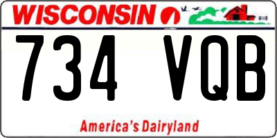 WI license plate 734VQB