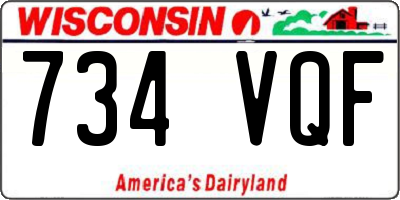 WI license plate 734VQF