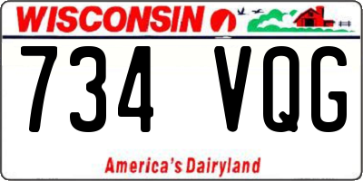 WI license plate 734VQG
