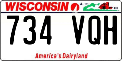 WI license plate 734VQH