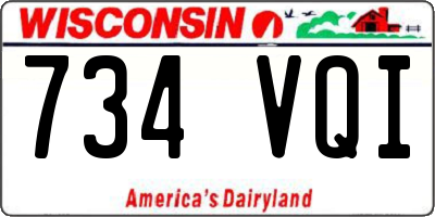 WI license plate 734VQI