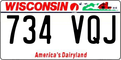 WI license plate 734VQJ