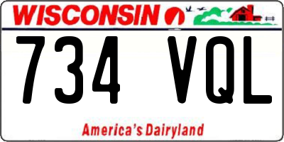 WI license plate 734VQL