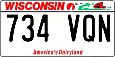 WI license plate 734VQN