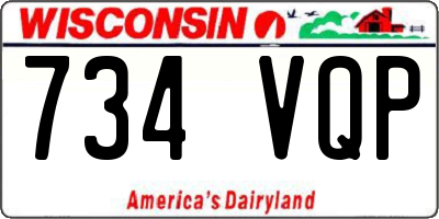 WI license plate 734VQP