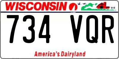 WI license plate 734VQR